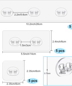 Alternative view of vivinin 15 Pack Shower Caddy Adhesive Replacement. Shower Shelf Adhesive No Drilling. Adhesive Hooks for Showe Caddy. Soap Holder. and Kitchen Racks