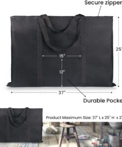 Alternative view of JJRING Dacron Light Weight Art Portfolio Tote Bag. 25'' x 37'' for 24'' x36'' Black Carrying Storage Case For Poster. Sketching. and Drawing